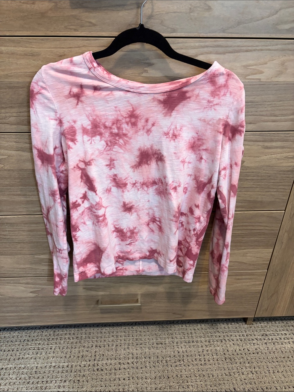 GAP Pink Tie-Dye Long Sleeve Tee